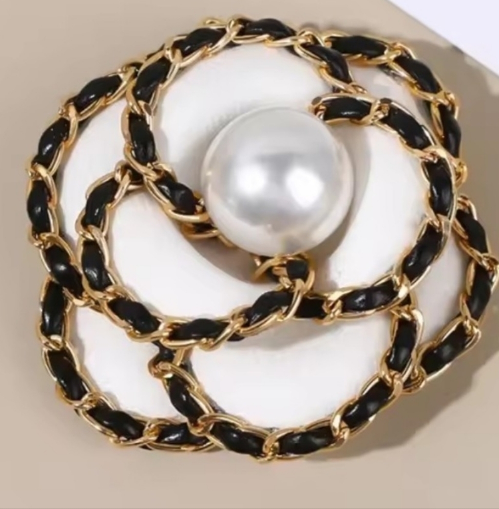 Chanel Style Brooch & Hair Clip, New, No Tag.